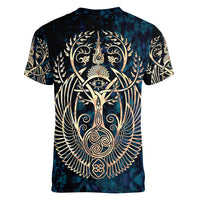 Adinkra Symbols Women V Neck T Shirt Tree of Life - Wonder Print Shop