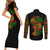 Three Sides Of Me Couples Matching Short Sleeve Bodycon Dress and Long Sleeve Button Shirts African Women Black Queen - Wonder Print Shop