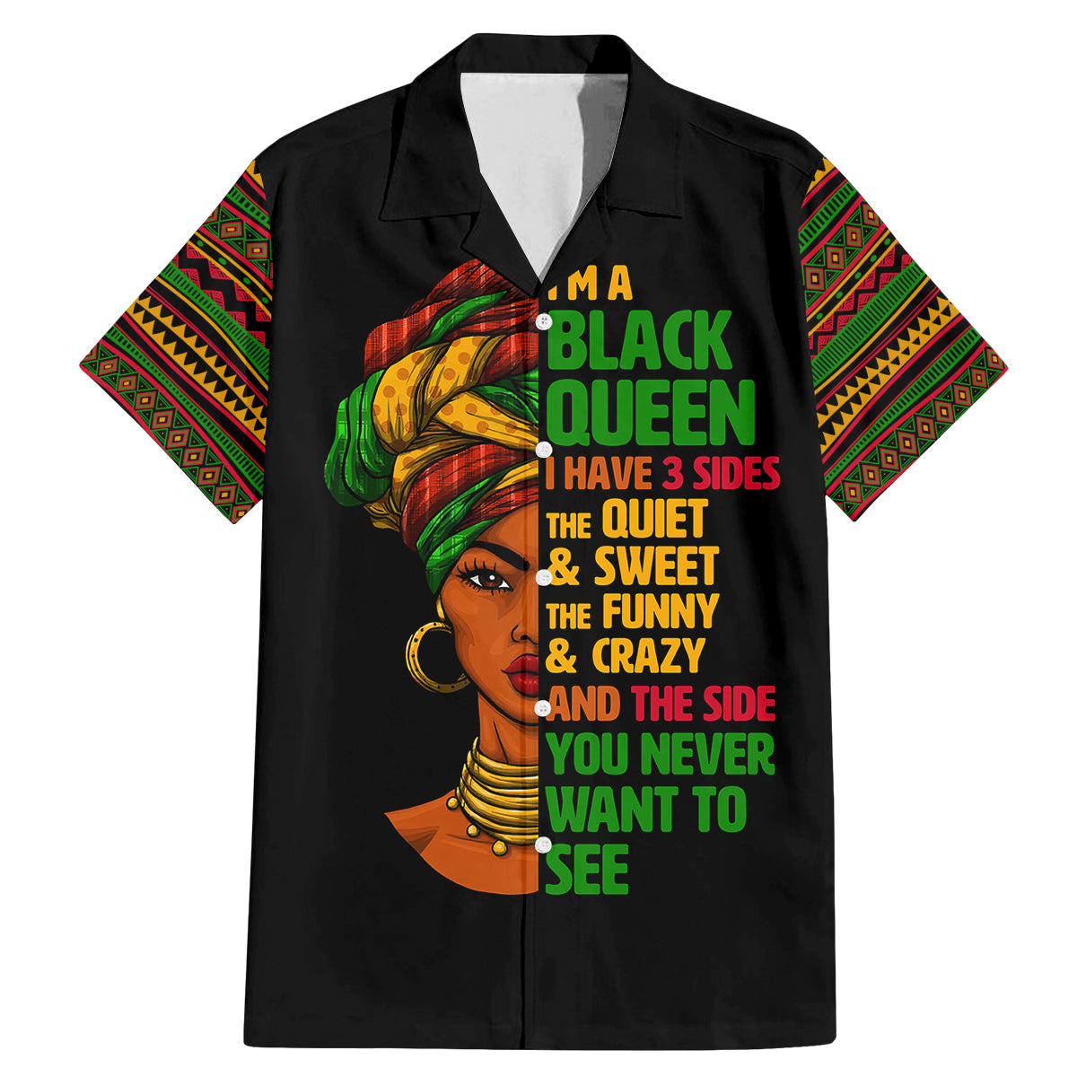 Three Sides Of Me Family Matching Mermaid Dress and Hawaiian Shirt African Women Black Queen - Wonder Print Shop