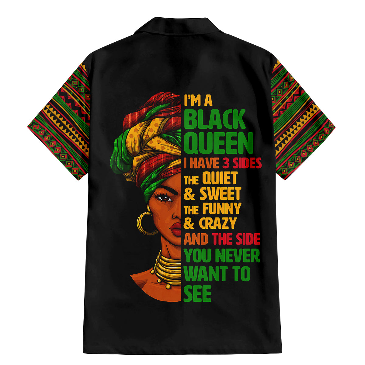 Three Sides Of Me Family Matching Mermaid Dress and Hawaiian Shirt African Women Black Queen - Wonder Print Shop