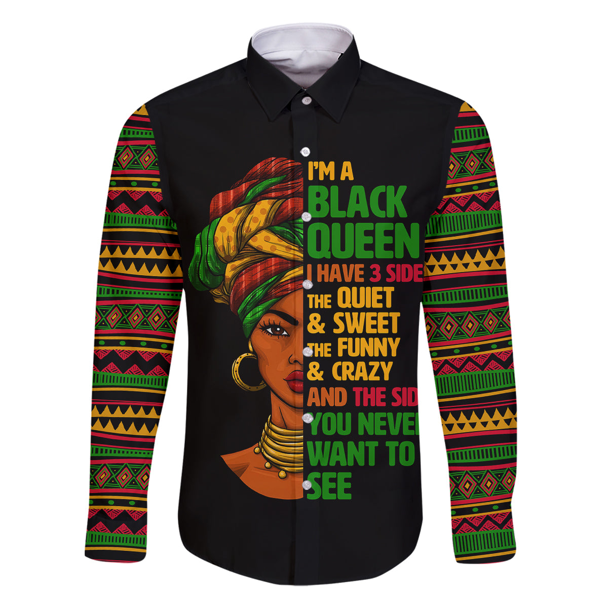 Three Sides Of Me Family Matching Mermaid Dress and Hawaiian Shirt African Women Black Queen - Wonder Print Shop