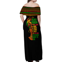 Three Sides Of Me Family Matching Off Shoulder Maxi Dress and Hawaiian Shirt African Women Black Queen - Wonder Print Shop