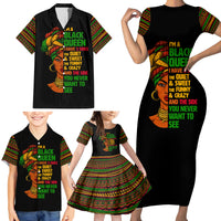 Three Sides Of Me Family Matching Short Sleeve Bodycon Dress and Hawaiian Shirt African Women Black Queen - Wonder Print Shop