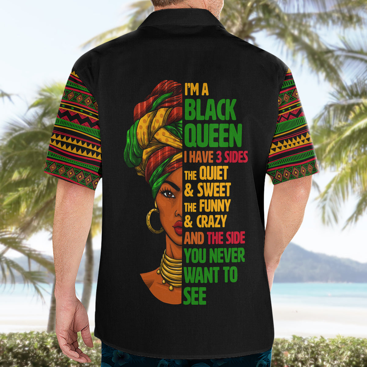 Three Sides Of Me Hawaiian Shirt African Women Black Queen - Wonder Print Shop
