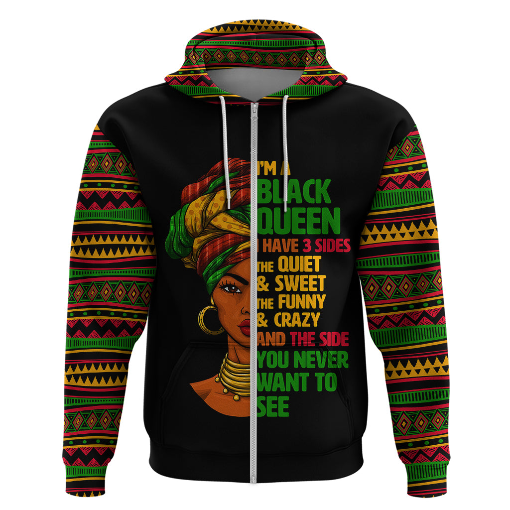 Three Sides Of Me Hoodie African Women Black Queen - Wonder Print Shop