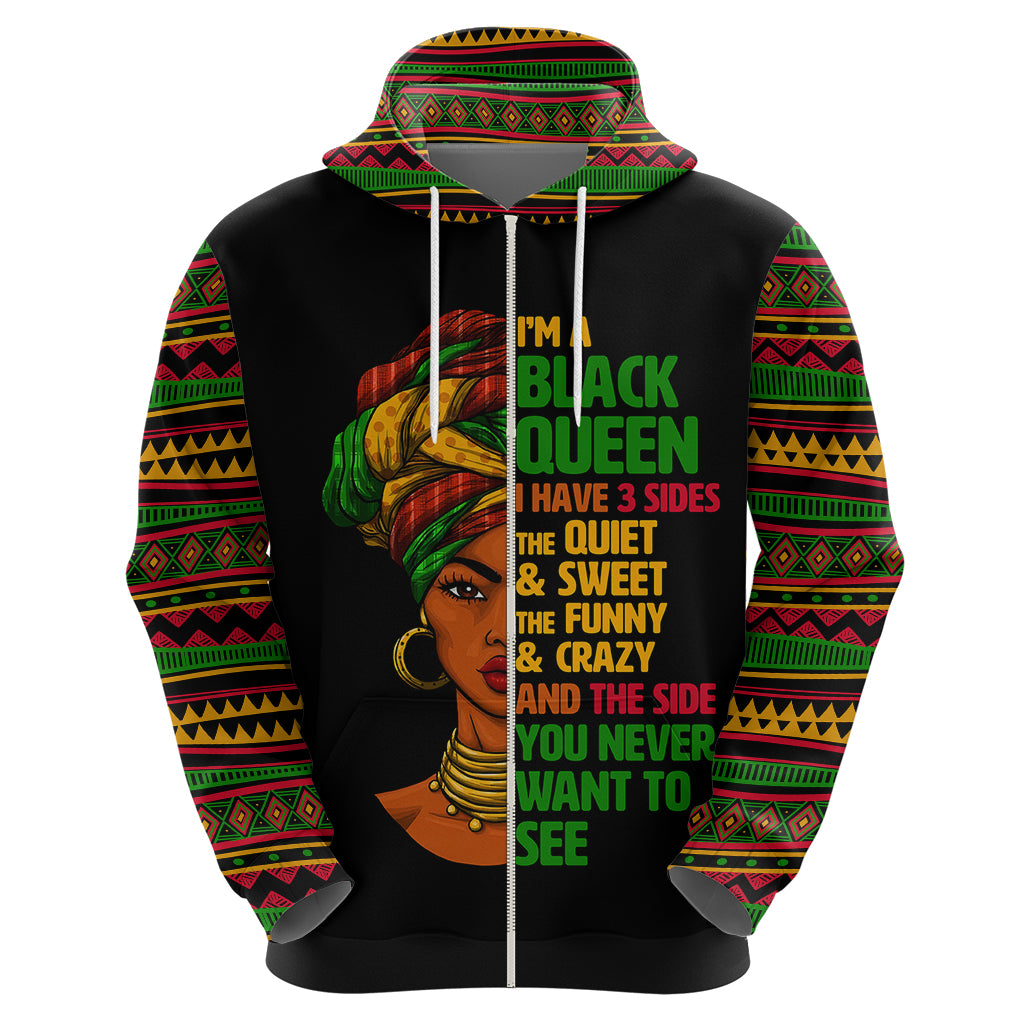 Three Sides Of Me Hoodie African Women Black Queen - Wonder Print Shop