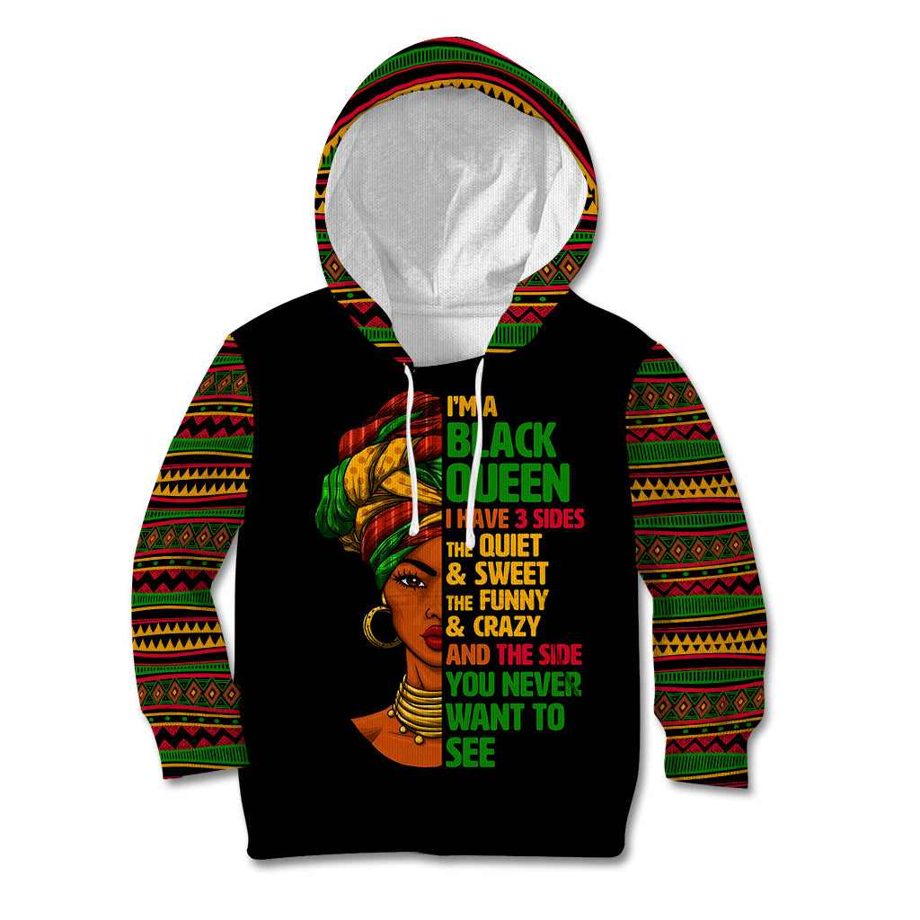 Three Sides Of Me Kid Hoodie African Women Black Queen - Wonder Print Shop