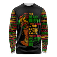 Three Sides Of Me Long Sleeve Shirt African Women Black Queen - Wonder Print Shop