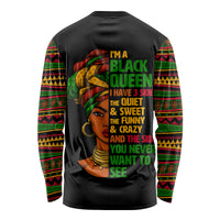 Three Sides Of Me Long Sleeve Shirt African Women Black Queen - Wonder Print Shop