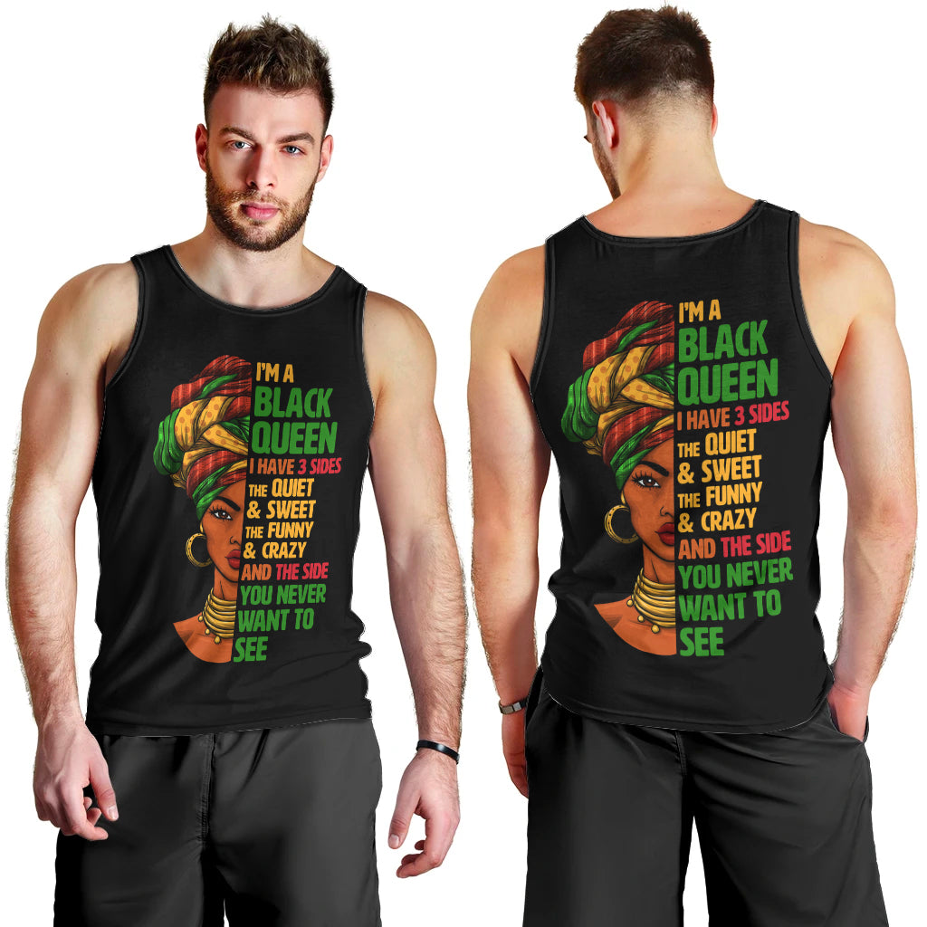 Three Sides Of Me Men Tank Top African Women Black Queen - Wonder Print Shop