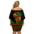 Three Sides Of Me Off Shoulder Short Dress African Women Black Queen - Wonder Print Shop