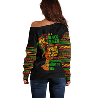 Three Sides Of Me Off Shoulder Sweater African Women Black Queen - Wonder Print Shop