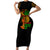 Three Sides Of Me Short Sleeve Bodycon Dress African Women Black Queen - Wonder Print Shop