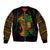 Three Sides Of Me Sleeve Zip Bomber Jacket African Women Black Queen - Wonder Print Shop