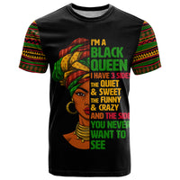 Three Sides Of Me T Shirt African Women Black Queen - Wonder Print Shop