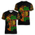 Three Sides Of Me Women V Neck T Shirt African Women Black Queen - Wonder Print Shop