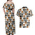 Adinkra Symbols Fashion Couples Matching Off Shoulder Maxi Dress and Hawaiian Shirt - Wonder Print Shop