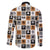 Adinkra Symbols Fashion Family Matching Off Shoulder Long Sleeve Dress and Hawaiian Shirt - Wonder Print Shop