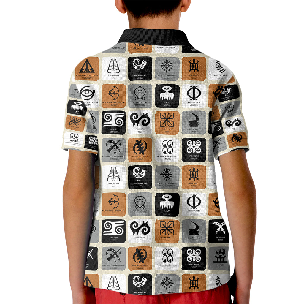 Adinkra Symbols Fashion Kid Polo Shirt - Wonder Print Shop