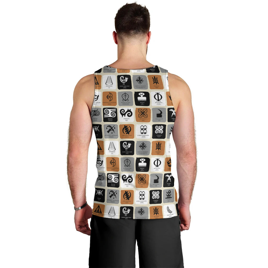 Adinkra Symbols Fashion Men Tank Top - Wonder Print Shop