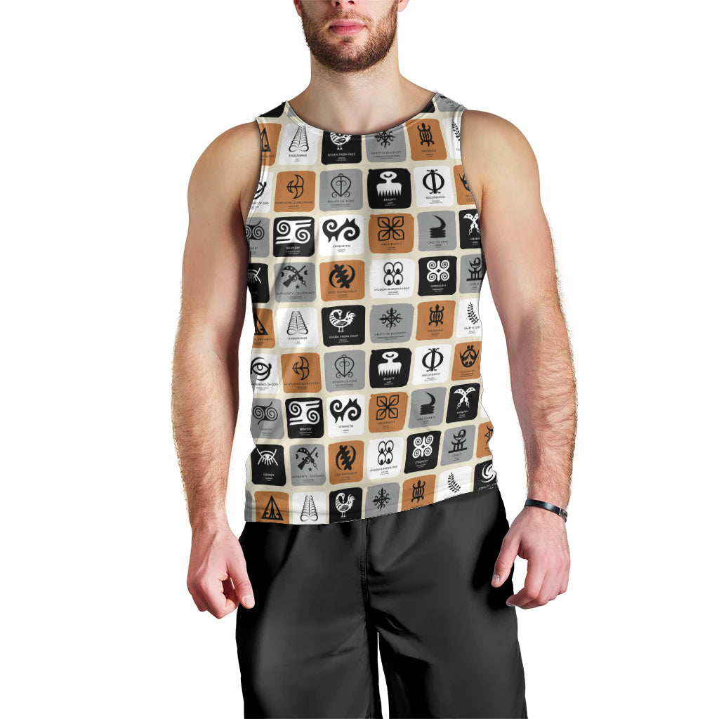 Adinkra Symbols Fashion Men Tank Top - Wonder Print Shop