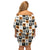 Adinkra Symbols Fashion Off Shoulder Short Dress - Wonder Print Shop