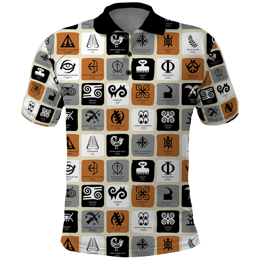 Adinkra Symbols Fashion Polo Shirt - Wonder Print Shop