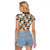 Adinkra Symbols Fashion Raglan Cropped T Shirt - Wonder Print Shop