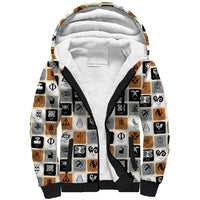 Adinkra Symbols Fashion Sherpa Hoodie - Wonder Print Shop