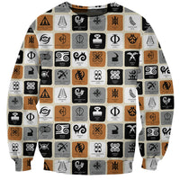 Adinkra Symbols Fashion Sweatshirt - Wonder Print Shop
