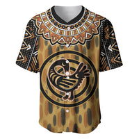 Printed Mud Cloth and Adinkra Symbol Baseball Jersey - Wonder Print Shop