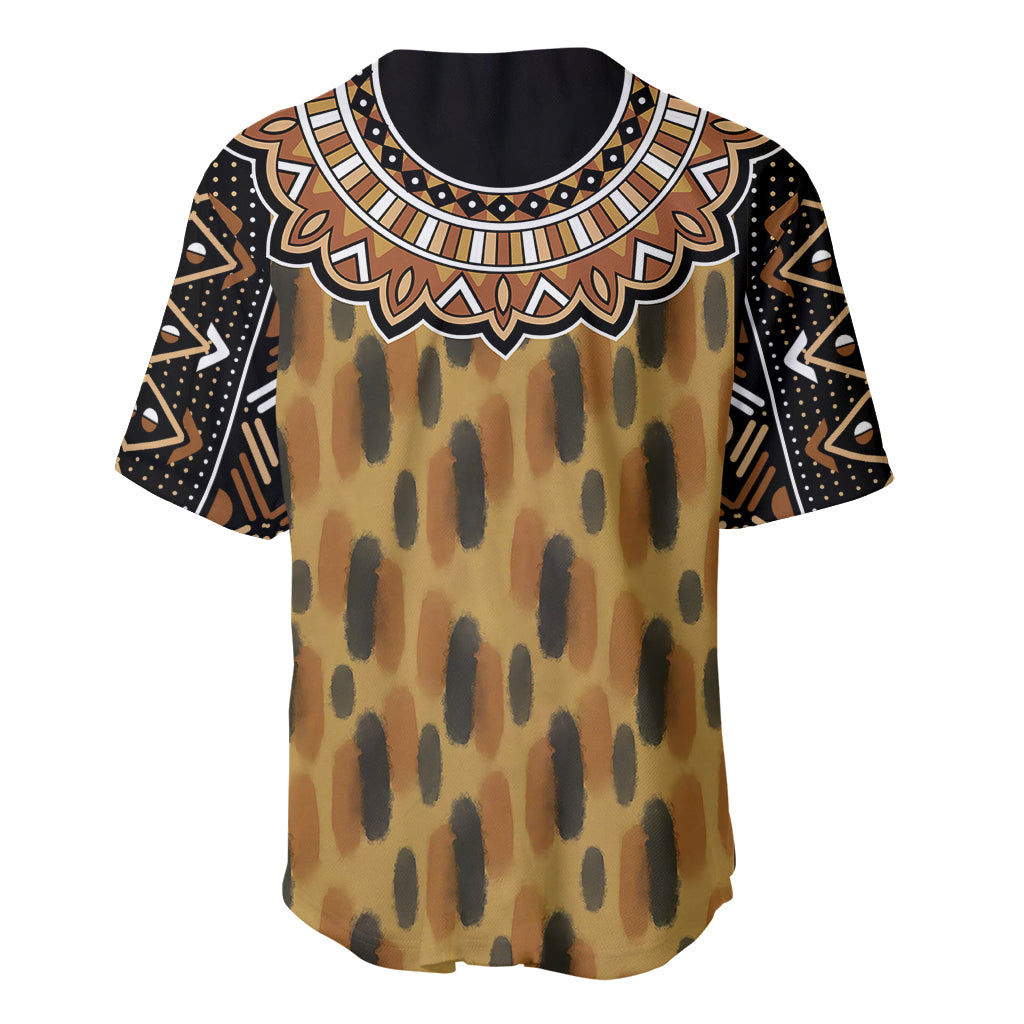 Printed Mud Cloth and Adinkra Symbol Baseball Jersey - Wonder Print Shop
