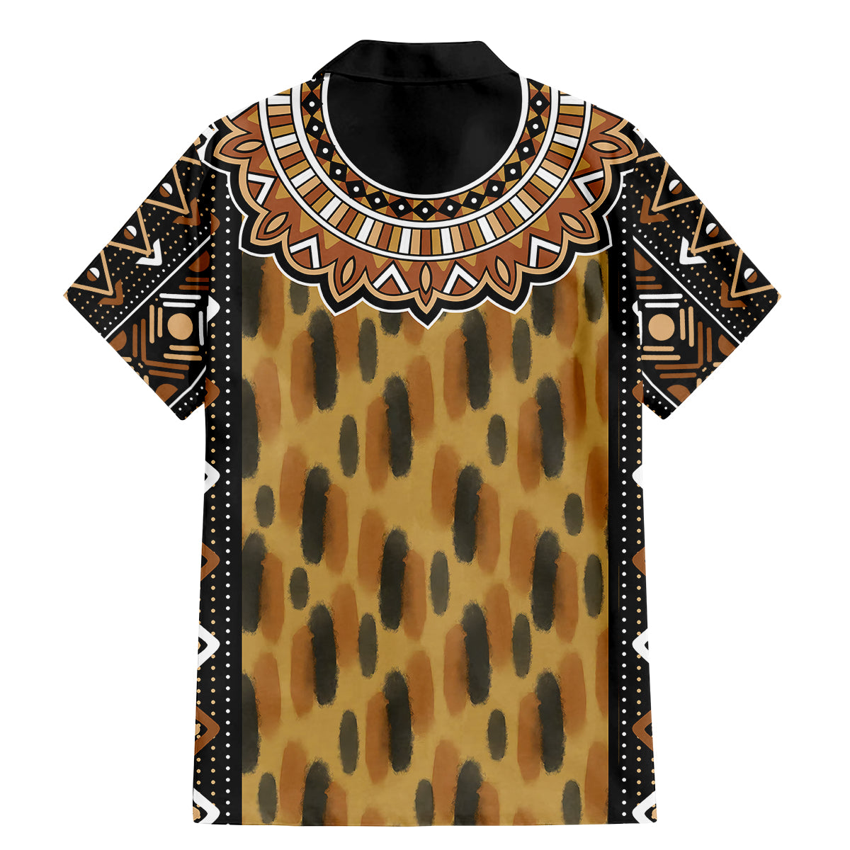 Printed Mud Cloth and Adinkra Symbol Family Matching Mermaid Dress and Hawaiian Shirt - Wonder Print Shop