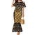 Printed Mud Cloth and Adinkra Symbol Family Matching Mermaid Dress and Hawaiian Shirt - Wonder Print Shop
