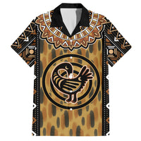 Printed Mud Cloth and Adinkra Symbol Family Matching Puletasi Dress and Hawaiian Shirt - Wonder Print Shop