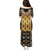 Printed Mud Cloth and Adinkra Symbol Family Matching Puletasi Dress and Hawaiian Shirt - Wonder Print Shop