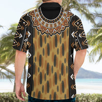 Printed Mud Cloth and Adinkra Symbol Hawaiian Shirt - Wonder Print Shop