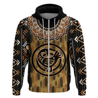 Printed Mud Cloth and Adinkra Symbol Hoodie - Wonder Print Shop