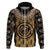 Printed Mud Cloth and Adinkra Symbol Hoodie - Wonder Print Shop