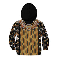 Printed Mud Cloth and Adinkra Symbol Kid Hoodie - Wonder Print Shop