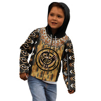 Printed Mud Cloth and Adinkra Symbol Kid Hoodie - Wonder Print Shop