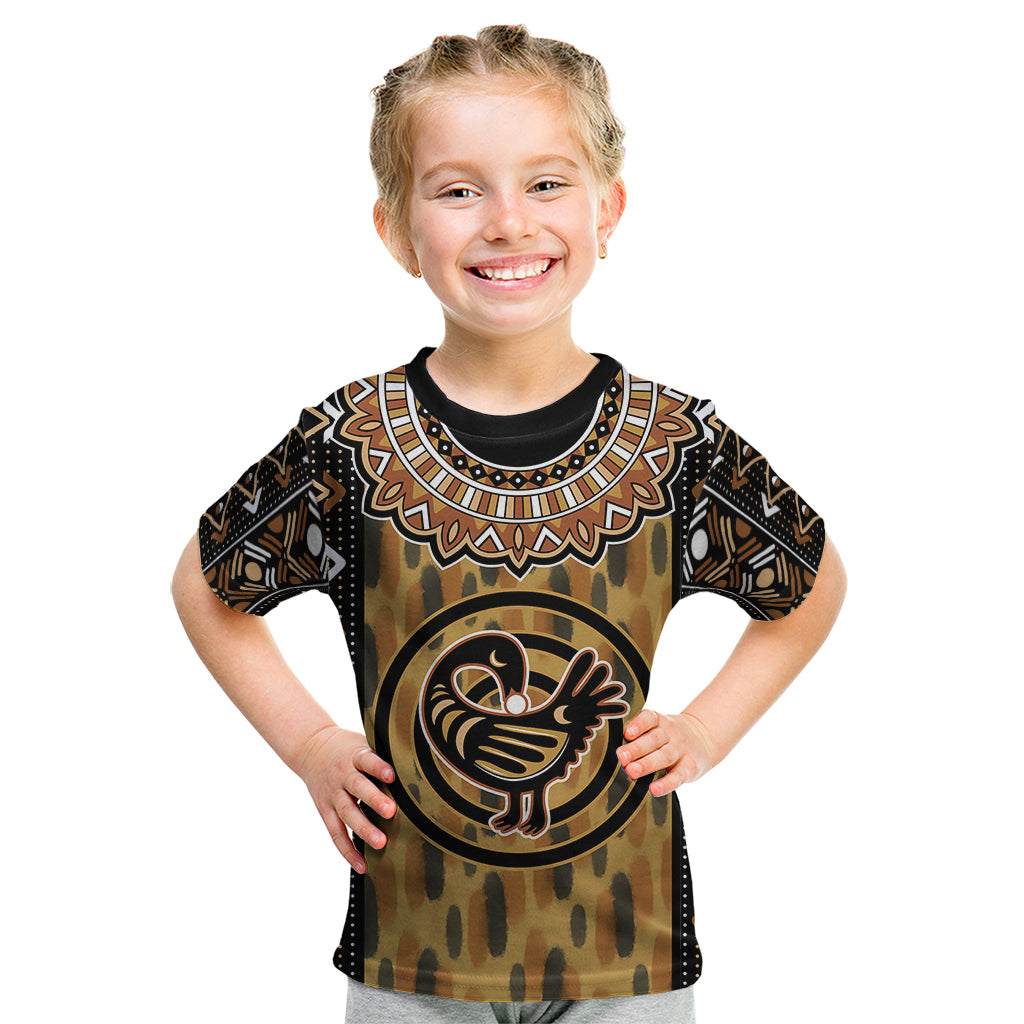 Printed Mud Cloth and Adinkra Symbol Kid T Shirt - Wonder Print Shop