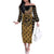 Printed Mud Cloth and Adinkra Symbol Off The Shoulder Long Sleeve Dress - Wonder Print Shop