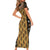 Printed Mud Cloth and Adinkra Symbol Short Sleeve Bodycon Dress - Wonder Print Shop