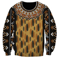 Printed Mud Cloth and Adinkra Symbol Sweatshirt - Wonder Print Shop