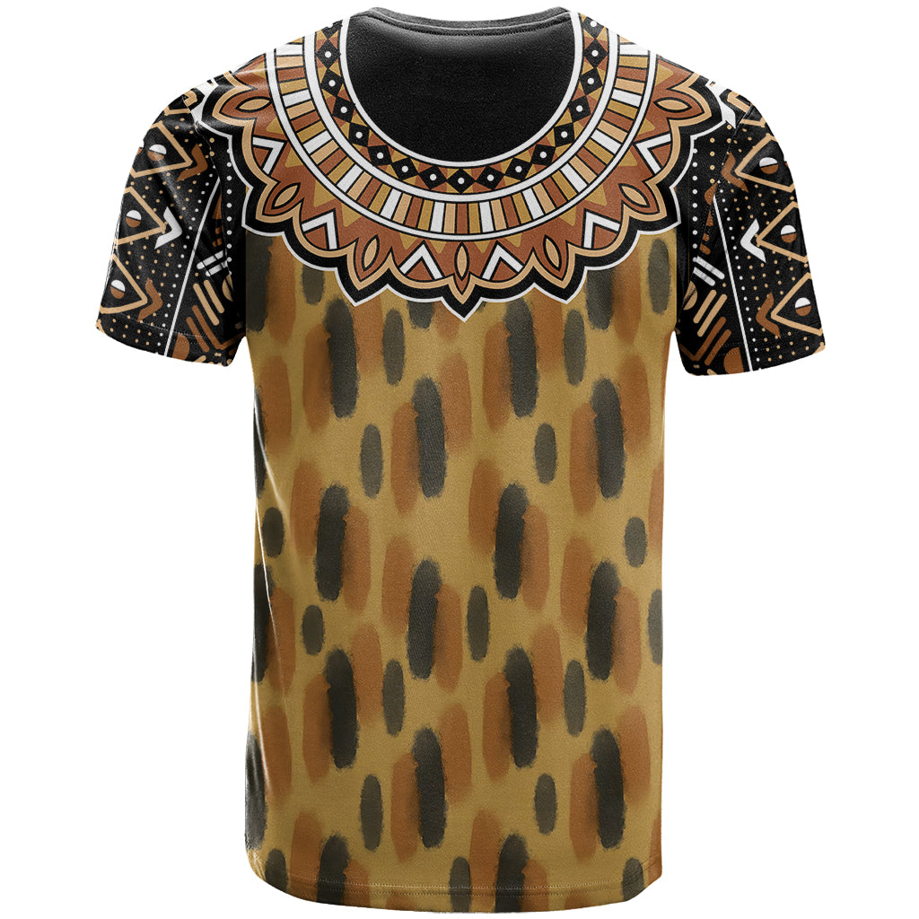 Printed Mud Cloth and Adinkra Symbol T Shirt - Wonder Print Shop