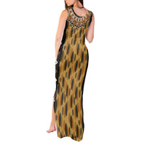 Printed Mud Cloth and Adinkra Symbol Tank Maxi Dress - Wonder Print Shop