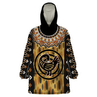 Printed Mud Cloth and Adinkra Symbol Wearable Blanket Hoodie - Wonder Print Shop