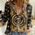 Printed Mud Cloth and Adinkra Symbol Women Casual Shirt - Wonder Print Shop