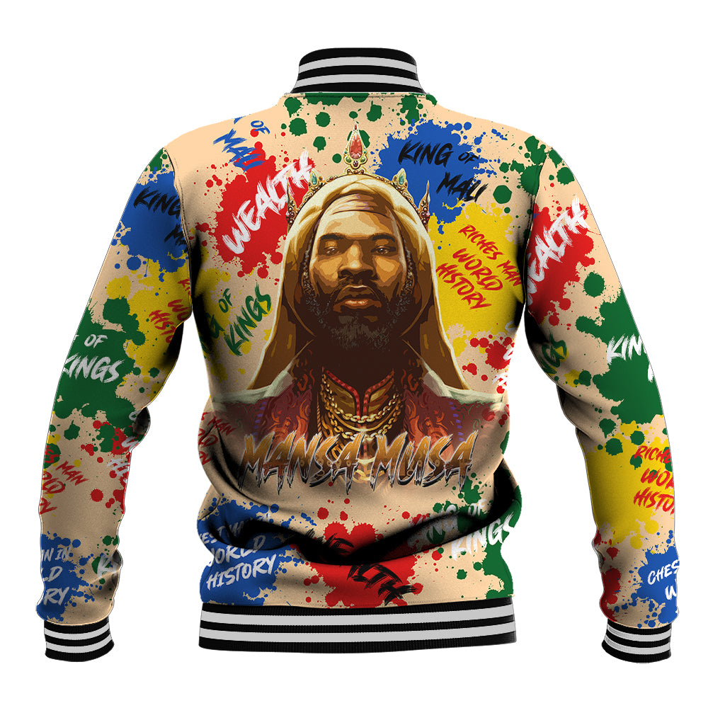 King Of Kings Mansa Musa Baseball Jacket - Wonder Print Shop